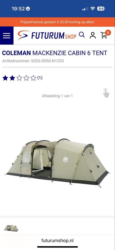 Coleman Mackenzie Cabin 6 Tent - Nieuwstaat, Caravans en Kamperen, Tenten, tot en met 6, Nieuw, Ophalen