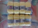 Gele wol, 100% gemerceriseerde katoen, nieuw, 8 bollen, Hobby en Vrije tijd, Breien en Haken, Ophalen of Verzenden, Nieuw, Breien of Haken
