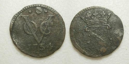 PD10030 Utrecht VOC ½ Duit 1754, Postzegels en Munten, Munten | Nederland, Losse munt, 1 cent, Vóór koninkrijk, Ophalen of Verzenden