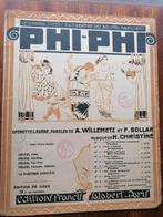 Phi-Phi - operette 2 stukken - A.Willemetz e.a., Muziek en Instrumenten, Bladmuziek, Zang, Gebruikt, Verzenden, Wereldmuziek