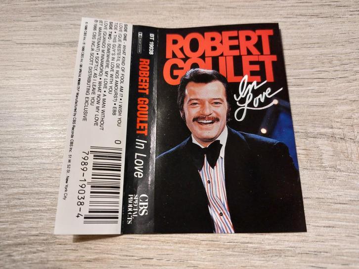 ROBERT GOULET - IN LOVE (CASSETTEBANDJE), Cd's en Dvd's, Cassettebandjes, Zo goed als nieuw, Origineel, Pop, 1 bandje, Ophalen of Verzenden