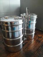 Tiffin box, etensdrager 4 delig, rvs, Ophalen of Verzenden, Zo goed als nieuw, Rvs