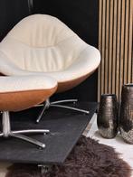 Luxe Label Hidde Soft met hocker, Huis en Inrichting, Fauteuils, Ophalen, Zo goed als nieuw, Leer, 75 tot 100 cm