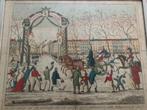 Handgekleurde gravure aankomst Willem I in Den Haag 1813, Antiek en Kunst, Ophalen of Verzenden