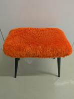 Voetenbank Kruk Vintage Oranje Krukje, Minder dan 50 cm, Rond, Minder dan 50 cm, Ophalen of Verzenden