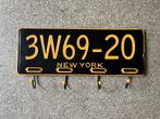 New York Nummerbord Kapstok - Wandmontage, Huis en Inrichting, Wandkapstok, Gebruikt, Ophalen of Verzenden, Minder dan 100 cm