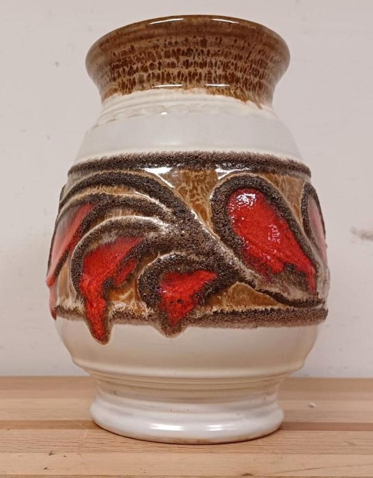 Vintage Oost-Duitse lava vaas Strehla GDR 1427, Antiek en Kunst, Antiek | Vazen, Ophalen of Verzenden