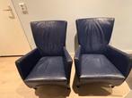 Donkerblauwe leren Wendy design stoel van Montis, Ophalen, Gebruikt, Minder dan 75 cm, Design