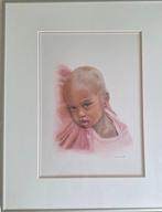 Portrettekening Afrikaans kindje, Ophalen of Verzenden