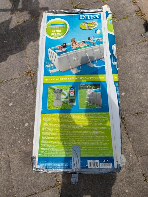 Zwembad 4x2x1 m. met afdekzeil, noppenfolie, zand filterpomp, Tuin en Terras, Zwembaden, Zo goed als nieuw, 80 tot 120 cm, 400 cm of meer
