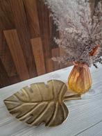 Leuk metalen schaaltje blad goud, Ophalen of Verzenden, Zo goed als nieuw, Overige vormen, Overige materialen