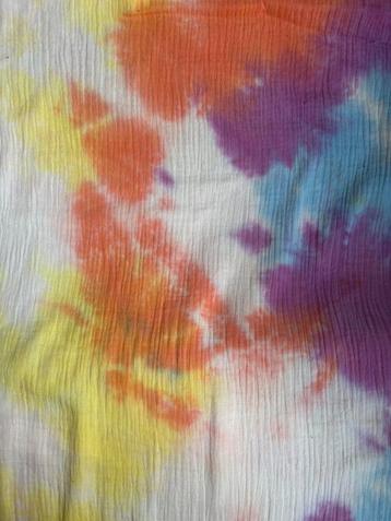 3.70 meter Mousseline stof Tie dye. 100% katoen beschikbaar voor biedingen