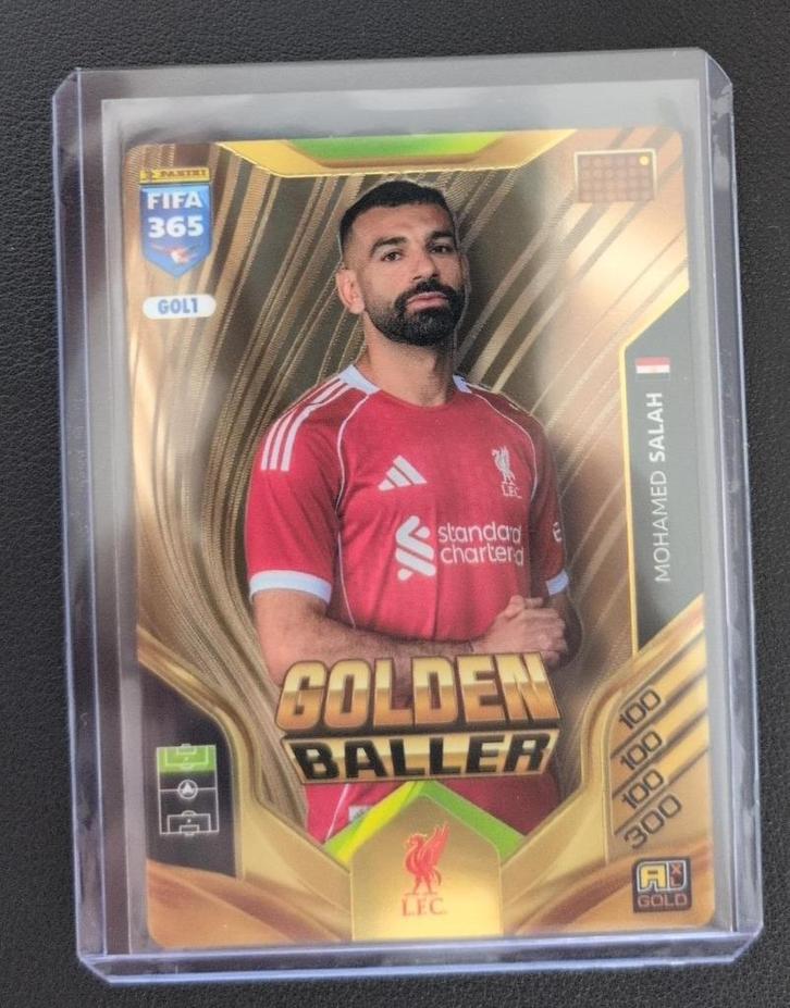 Panini FIFA 365 Adrenalyn XL 2026 - Golden Baller Salah ️⚽, Hobby en Vrije tijd, Stickers en Plaatjes, Nieuw, Plaatje, Ophalen of Verzenden