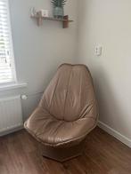 Vintage draaibare fauteuil, Ophalen, Gebruikt, 75 tot 100 cm, Leer