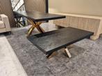 Bonito orriginele visgraat set eettafel en salontafel., Ophalen of Verzenden, Vijf personen of meer, Rechthoekig, Nieuw