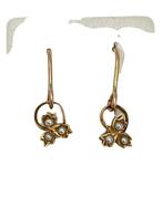 Roségouden oorbellen met antieke hangertjes met pareltjes, Verzenden, Goud, Oorbellen, Met edelsteen
