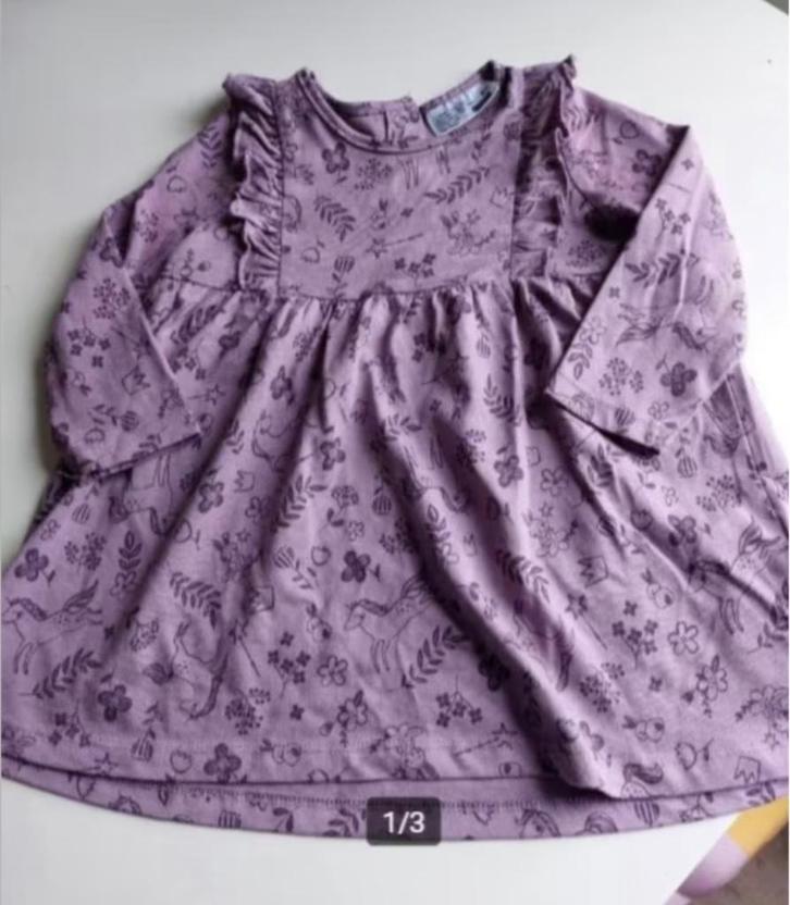 Ergee Jurk Jurkje Feestjurkje Baby maat mt 80 Paars Hema, Kinderen en Baby's, Babykleding | Maat 80, Zo goed als nieuw, Meisje