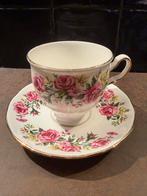 Royal Vale Bone China Kop en Schotel met Rozen, Antiek en Kunst, Ophalen of Verzenden