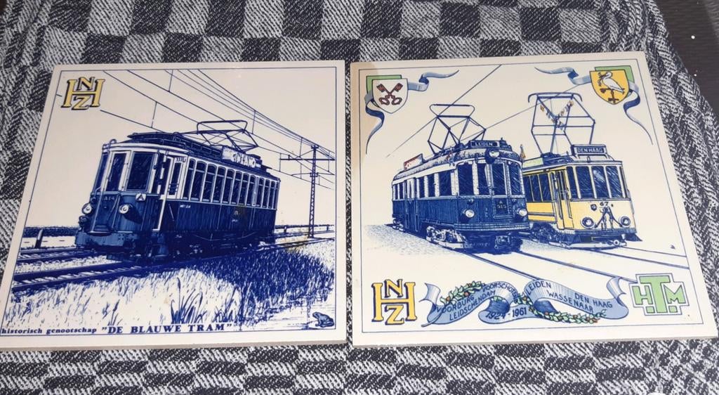 De blauwe tram tegel, Ophalen of Verzenden, Zo goed als nieuw, Tram, Overige typen