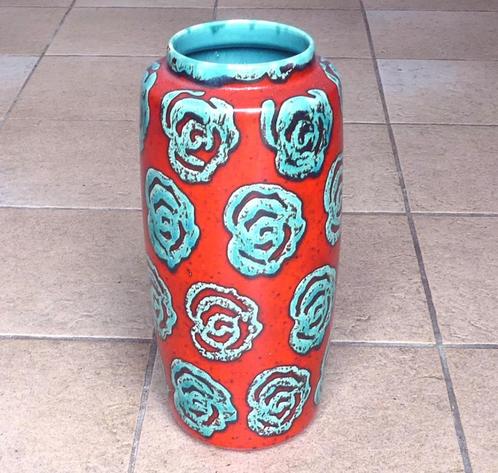 Scheurich 614-40 vintage vaas rood vloervaas West-Germany, Huis en Inrichting, Woonaccessoires | Vazen, Gebruikt, Rood, Minder dan 50 cm