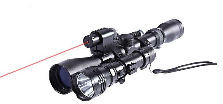 Luxe Combi Scope 3-9x40 met rode laser en sterke lamp EUR 79, Sport en Fitness, Schietsport-accessoires, Nieuw, Verzenden