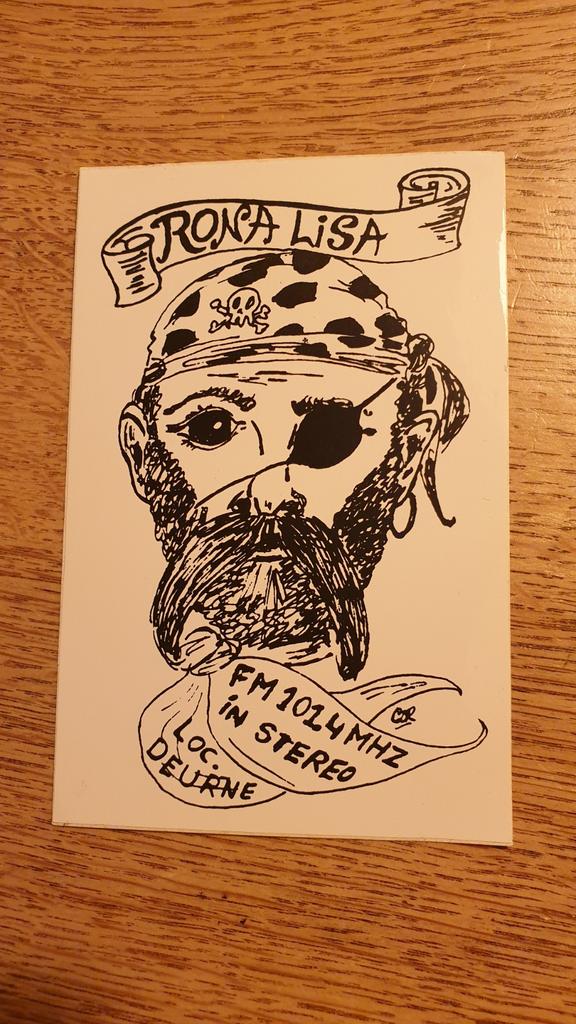 Sticker amateurzender piraat Rona-Lisa , DEURNE, Verzamelen, Ophalen of Verzenden, Zo goed als nieuw