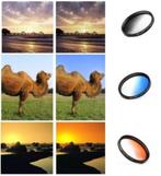 67 mm Blauw Oranje Grijs kleurverloop filter set kleuren, Ophalen of Verzenden, Nieuw, 60 tot 70 mm, Overige typen