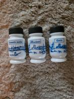 Delfts Blauwe Kruidenpotjes - Set van 3 vintage, Ophalen of Verzenden, Gebruikt