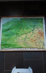 Oude schoolkaart landkaart België en Luxemburg, Ophalen of Verzenden, Aardrijkskunde