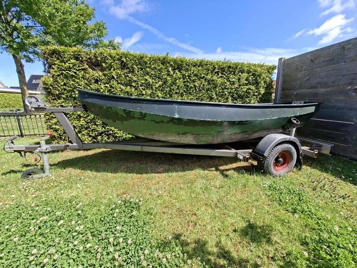 Schouw met trailer, Hobby en Vrije tijd, Overige Hobby en Vrije tijd, Gebruikt, Ophalen