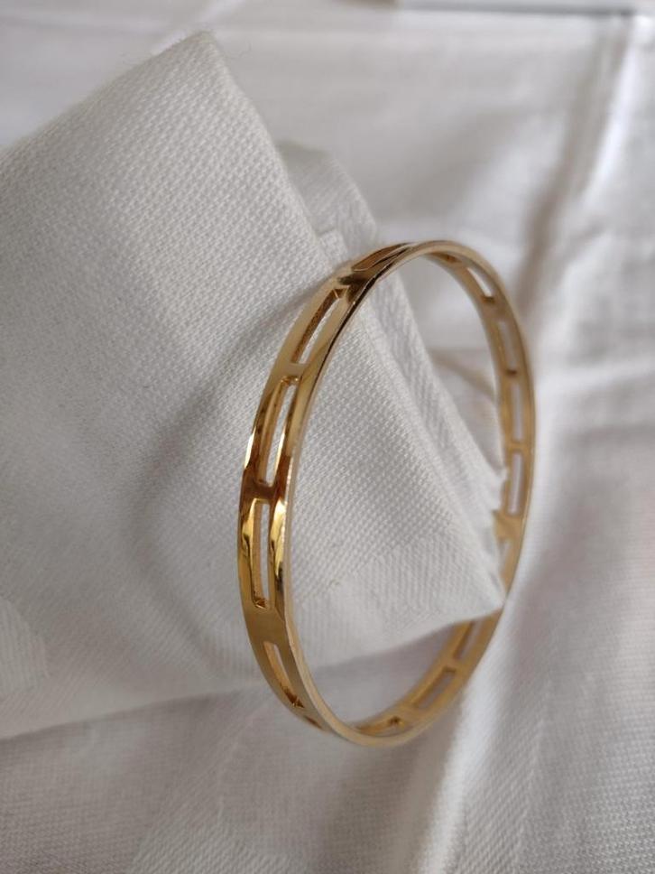 Bijzondere massieve slavenarmband, Sieraden, Tassen en Uiterlijk, Armbanden, Zo goed als nieuw, Overige materialen, Goud, Ophalen of Verzenden
