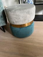 Velvet poef hocker, Ophalen, Zo goed als nieuw, Rond, 75 tot 100 cm