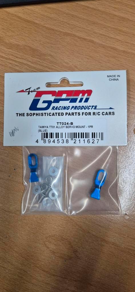 Team GPM Tamiya TT01 Servo Mount - Blauw, Hobby en Vrije tijd, Modelbouw | Auto's en Voertuigen, Nieuw, Auto, Groter dan 1:32