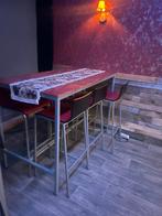2 Bartafel met 12 Barstoelen, Huis en Inrichting, Tafels | Eettafels, Ophalen, Gebruikt, 100 tot 150 cm, 50 tot 100 cm