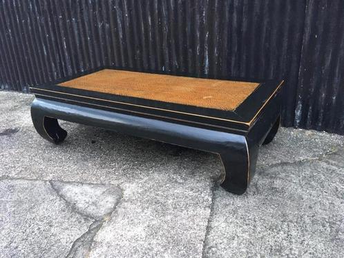 Chinese opiumtafel opium bed salontafel chinees zwart 160 cm, Antiek en Kunst, Antiek | Meubels | Tafels, Ophalen of Verzenden