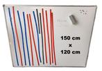 Incl. btw 150 x 120 cm Whiteboard Magnetisch Dubbelzijdig, Ophalen, Gebruikt, Whiteboard