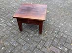 Teak bijzettafel gebruikt, Huis en Inrichting, Tafels | Bijzettafels, Minder dan 55 cm, Gebruikt, Vierkant, Hout