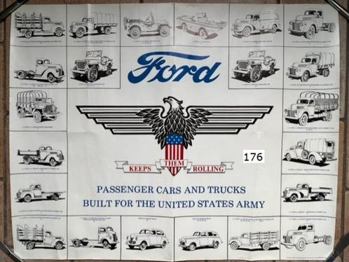 ,n originele ford poster, Verzamelen, Posters, Gebruikt, Overige onderwerpen, Deurposter of groter, Rechthoekig Liggend, Canvas of Doek