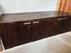 Massief houten wandmeubel/tv meubel - 170x60x50H, Huis en Inrichting, Kasten | Wandmeubels, 1025xe, Ophalen of Verzenden, Zo goed als nieuw