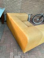 Leren 1,5 zits bank, Ophalen, Gebruikt, 150 tot 200 cm, Tweepersoons