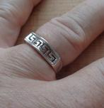 zilveren Griekse meander ring [1140], Sieraden, Tassen en Uiterlijk, Verzenden, Zo goed als nieuw, 17 tot 18, Dame