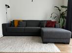 Antraciet grijze hoekbank met chaise longue + kussens, Ophalen, 250 tot 300 cm, Hoekbank, 75 tot 100 cm