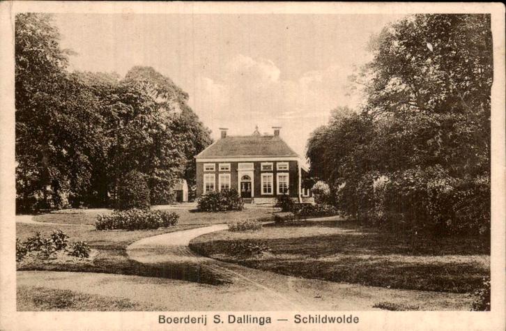 Boerderij- Schildwolde, Verzamelen, Ansichtkaarten | Nederland, Gelopen, Groningen, Voor 1920, Ophalen of Verzenden