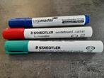 whiteboard markers groen-rood-blauw, -, -, Ophalen of Verzenden, Zo goed als nieuw