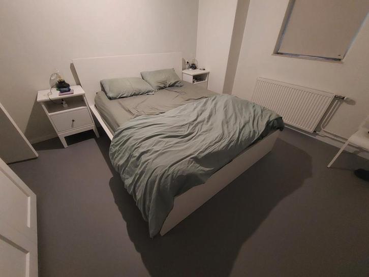 Bed 160x200 cm. Ikea, Malm, Huis en Inrichting, Slaapkamer | Bedden, Gebruikt, Tweepersoons, 160 cm, 200 cm, Hout, Wit, Ophalen