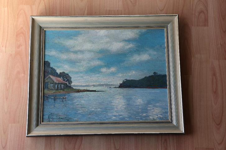 Prachtig mooi Olieverf Schilderij Zeezicht., Antiek en Kunst, Kunst | Schilderijen | Klassiek, Ophalen of Verzenden