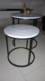 2 Bijzettafeltjes / Salontafeltjes - Zo goed als nieuw, Huis en Inrichting, Tafels | Bijzettafels, Ophalen, Minder dan 45 cm, Minder dan 55 cm