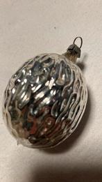 Vintage antieke kerstbal, walnoot zilver, Diversen, Kerst, Ophalen of Verzenden, Zo goed als nieuw
