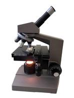 Microscoop 1 oculair. 3 sterktes met toebehoor en kist., Ophalen, Zo goed als nieuw