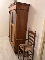 Antieke, retro, brocante kinderstoel met biezen, Ophalen